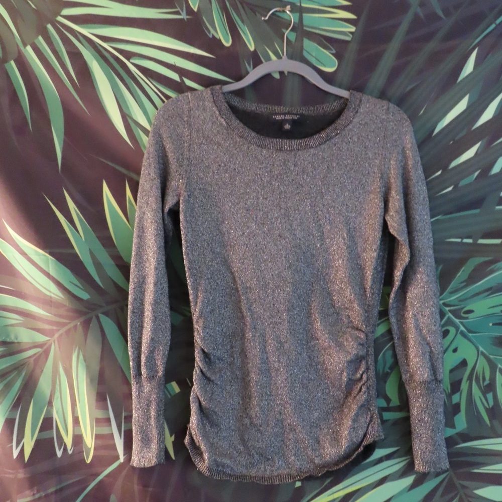 Banana Republic Shiny Long Sleeve in Gray
